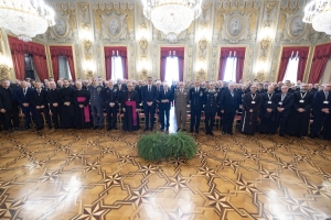 Il Presidente della Repubblica Sergio Mattarella incontra una delegazione dell’Ordinariato Militare per l’Italia in occasione del centenario di fondazione
